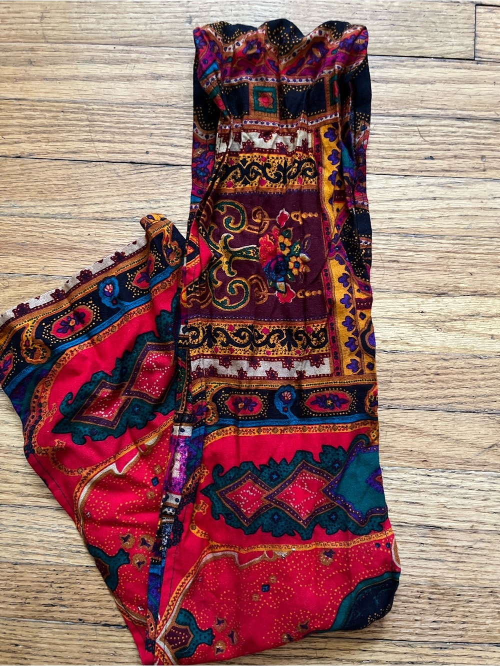 Vintage 60s/70s Head Scarf Headwrap Boho Bohemian Floral Hippie